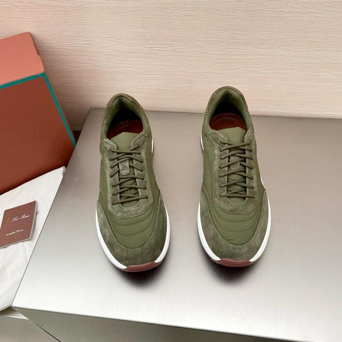 Loro Piana Week End Walk Low top Casual Shoes Men's Dark Green