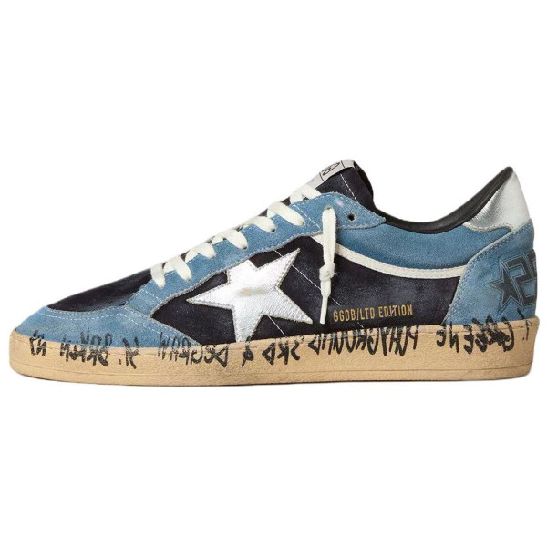 Golden Goose Ball Star Low Top Skateboard Shoes Men's Blue