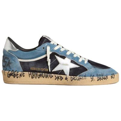 Golden Goose Ball Star Low Top Skateboard Shoes Men's Blue