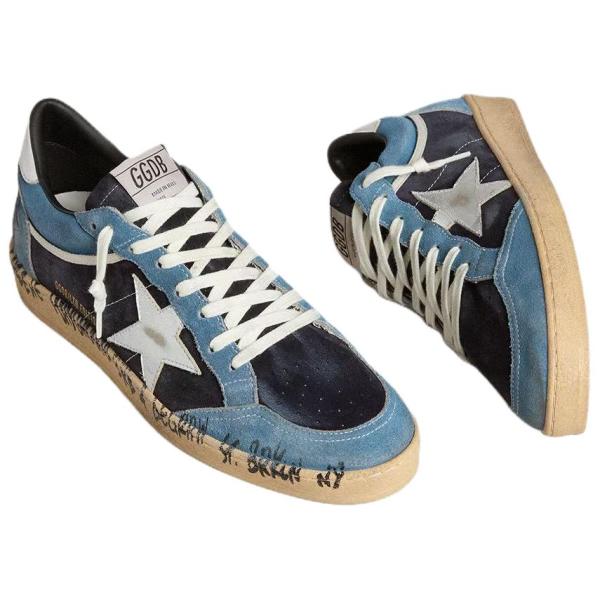 Golden Goose Ball Star Low Top Skateboard Shoes Men's Blue