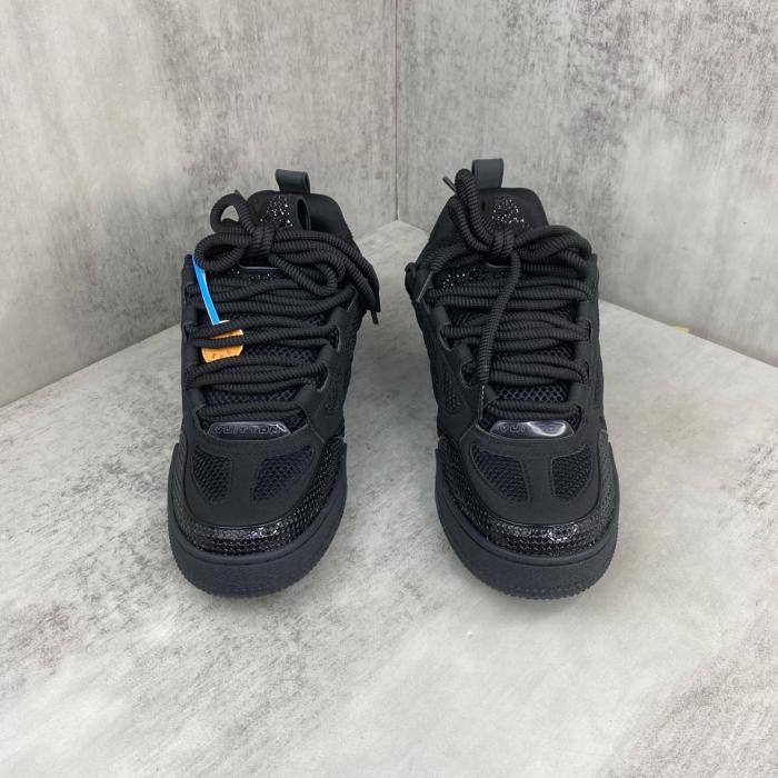 LOUIS VUITTON Skate Low Top Skateboard Shoes Men's Black