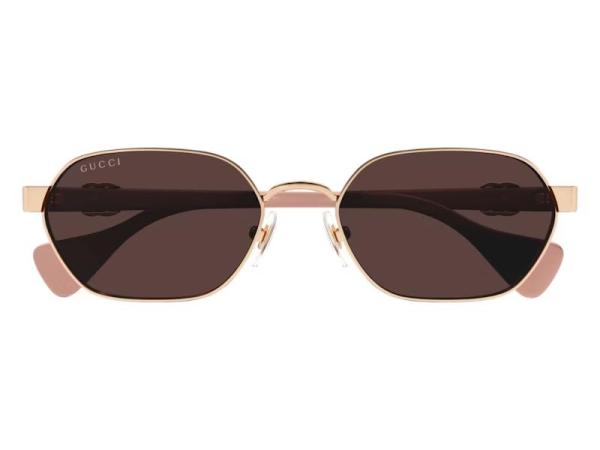 Gucci Round Sunglasses Gold Pink Violet 