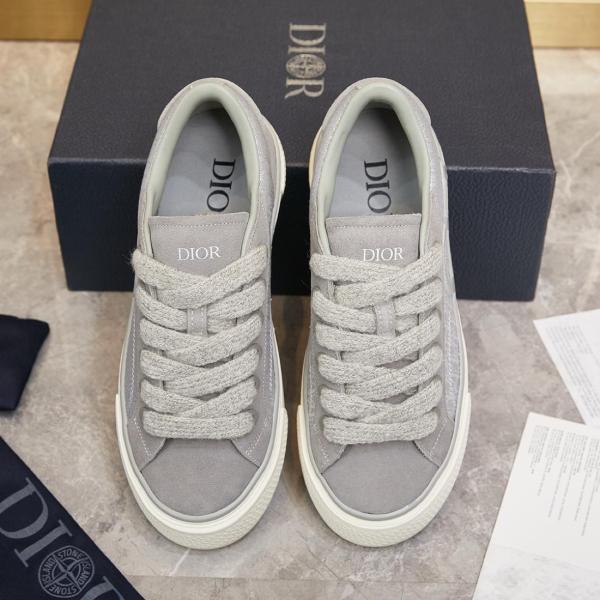 DIOR OBLIQUE B33 Low Top Skateboard Shoes Unisex Gray