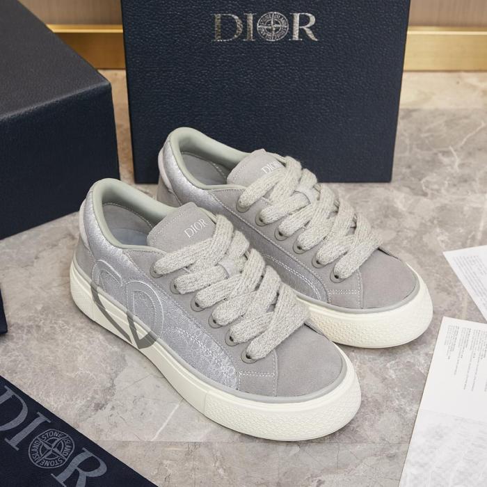 DIOR OBLIQUE B33 Low Top Skateboard Shoes Unisex Gray