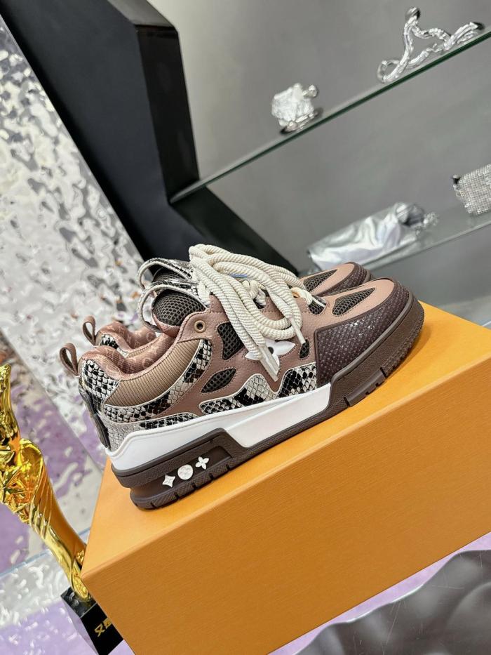 Louis Vuitton Skate Sneaker Brown Snakeskin
