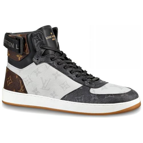 LOUIS VUITTON Rivoli Sneaker Boots 'Patched White Monogram'