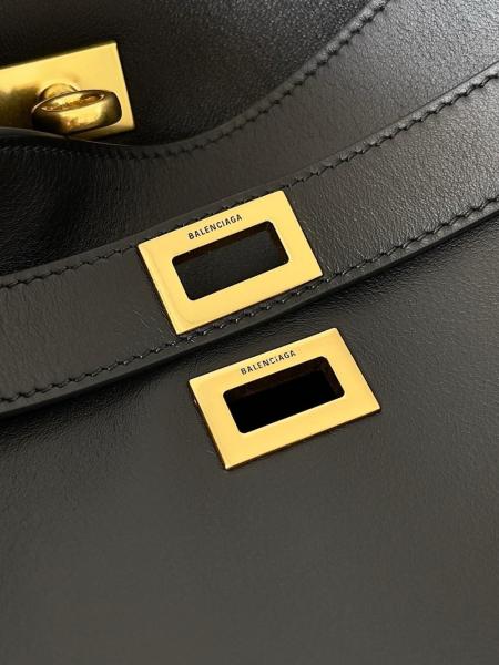 Balenciaga Bel Air Calfskin HOBO Bag Shoulder Bag Large Size Women's Black 8057582ABAV1000 size 43.9*14.9*39.8 cm