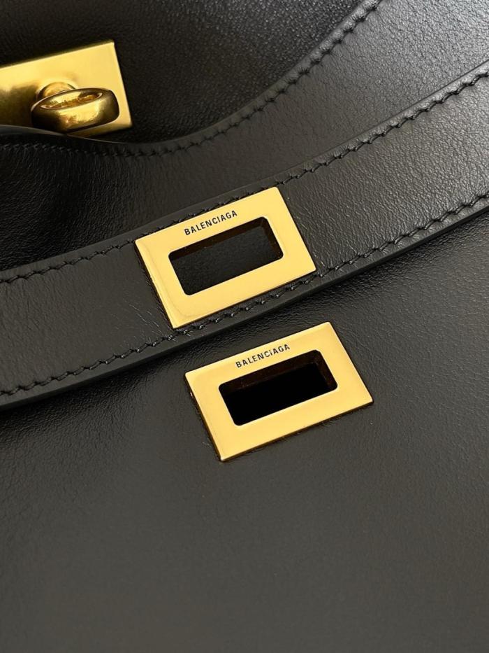 Balenciaga Bel Air Calfskin HOBO Bag Shoulder Bag Large Size Women's Black 8057582ABAV1000 size 43.9*14.9*39.8 cm