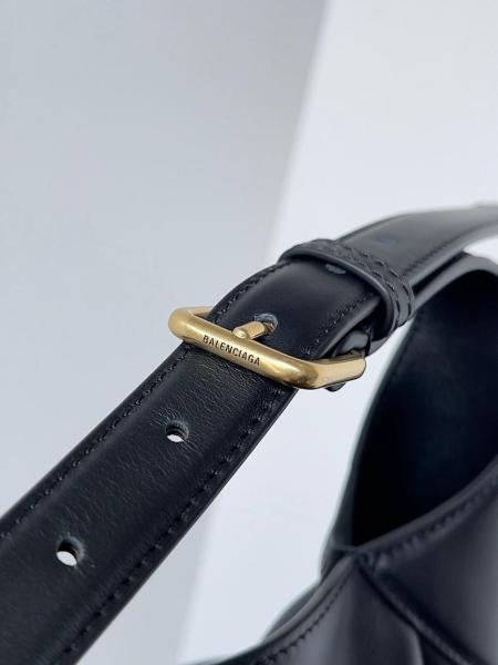 Balenciaga Bel Air Calfskin HOBO Bag Shoulder Bag Large Size Women's Black 8057582ABAV1000 size 43.9*14.9*39.8 cm