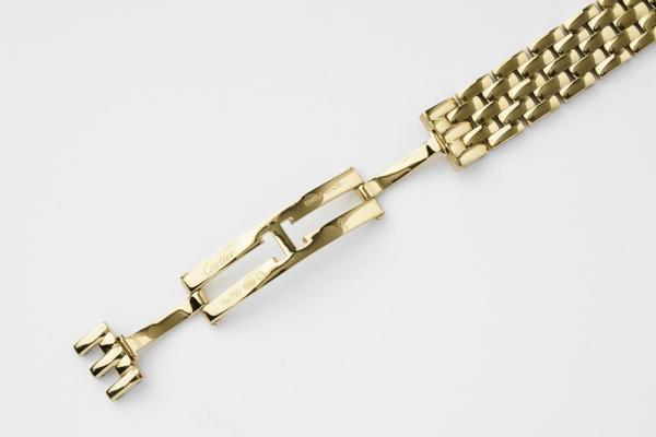 CARTIER Quartz Movement Women's Watch 23*30mm White Dial 18K Gold Watch Case 18K Gold Strap