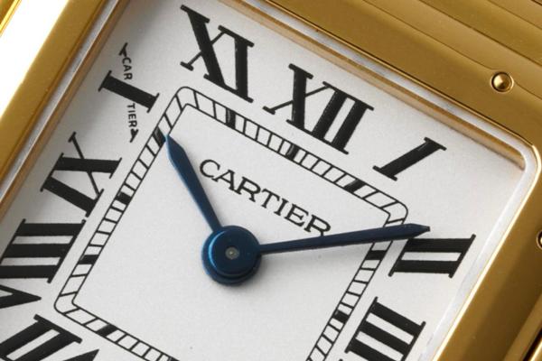 CARTIER Quartz Movement Women's Watch 23*30mm White Dial 18K Gold Watch Case 18K Gold Strap