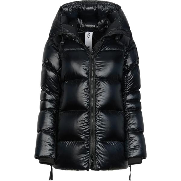 Canada Goose Logo Patch Hooded Down Coat