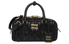 MIU MIU Matelassé Soft Sheepskin Leather Shoulder Bag, Crossbody Bag, Handbag Women's Black 5BB142-N88-F0002-V-OOT size 22*7.5*10.5 cm