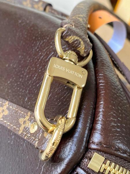 LOUIS VUITTON Express brand logo cowhide coated canvas trim waxed leather underarm bag shoulder crossbody handbag medium women's dark brown M26359 size 36*18.5*24 cm