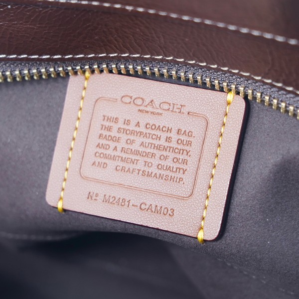 COACH Leather Handbag, Shoulder Bag Tubas Women's Maple CCM57-B4MPL size 34.29*12.07*15.88cm