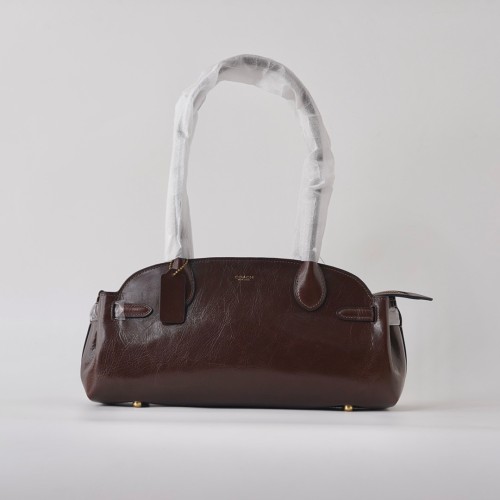 COACH Leather Handbag, Shoulder Bag Tubas Women's Maple CCM57-B4MPL size 34.29*12.07*15.88cm