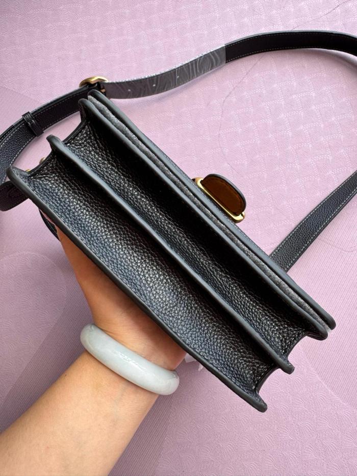 COACH Tabby Polished Pebble Leather Shoulder Bag Small Women's Black CY201-B4BK size 19.68*6.98*10.79 cm