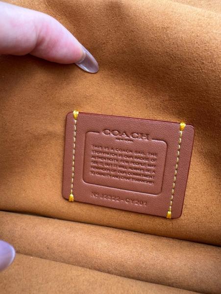 COACH Tabby Polished Pebble Leather Shoulder Bag Small Women's Black CY201-B4BK size 19.68*6.98*10.79 cm