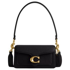 COACH Tabby Polished Pebble Leather Shoulder Bag Small Women's Black CY201-B4BK size 19.68*6.98*10.79 cm