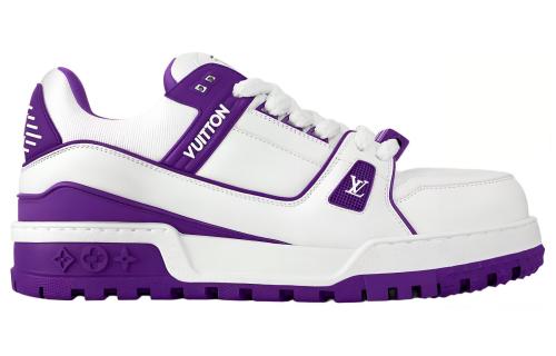 LOUIS VUITTON Trainer Maxi Little Chubby Ding Low Top Skateboard Shoes Unisex White Purple