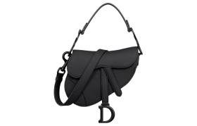 DIOR Ultra Matte Calfskin Saddle Bag, One Shoulder Handbag Mini Women's Black M0456SLLO-M989 size 19*5*16 cm
