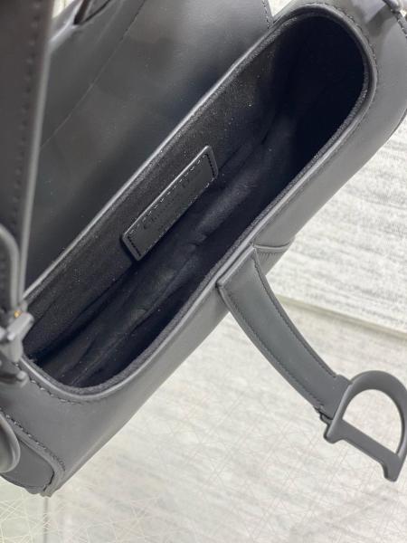 DIOR Ultra Matte Calfskin Saddle Bag, One Shoulder Handbag Mini Women's Black M0456SLLO-M989 size 19*5*16 cm