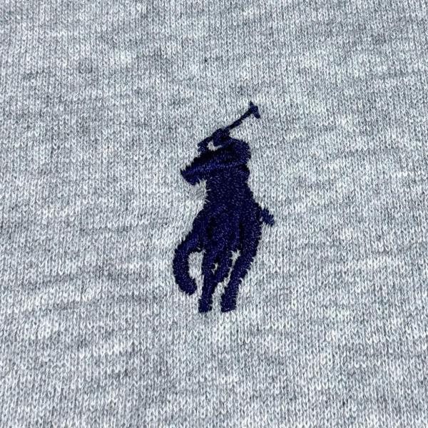 Polo Ralph Lauren Logo Embroidered Zipped Hoodie GREY
