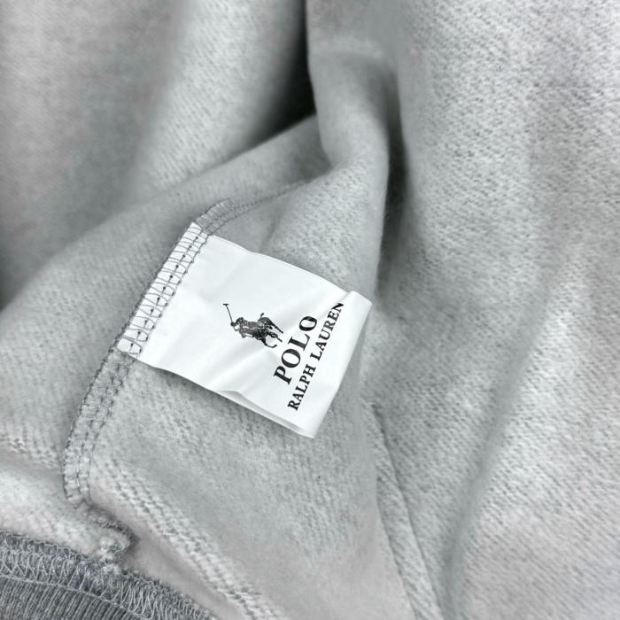 Polo Ralph Lauren Logo Embroidered Zipped Hoodie GREY