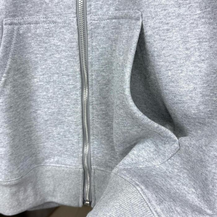 Polo Ralph Lauren Logo Embroidered Zipped Hoodie GREY