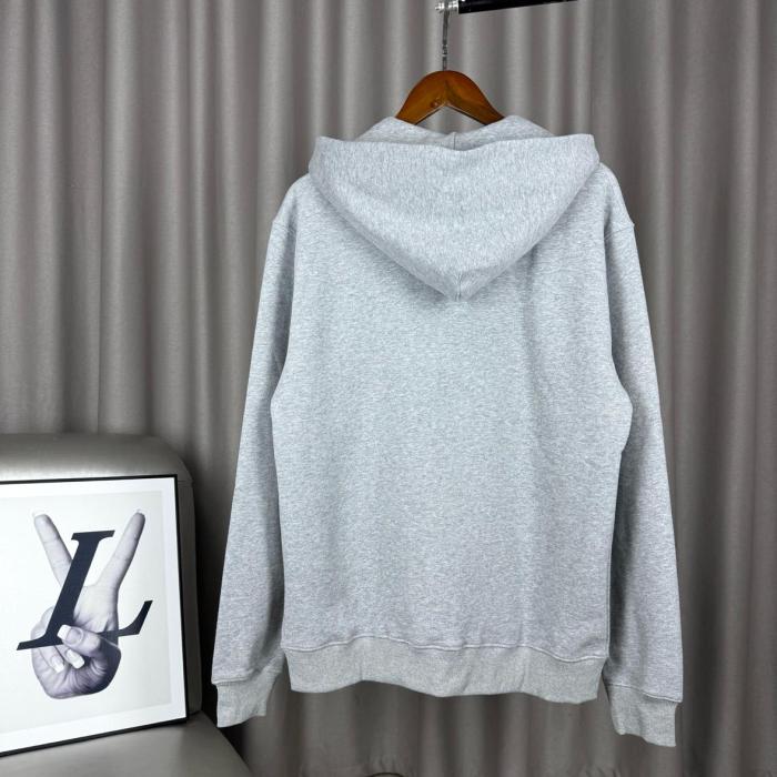 Polo Ralph Lauren Logo Embroidered Zipped Hoodie GREY