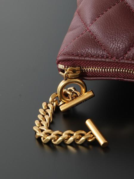 SAINT LAURENT Sheepskin Tote Bag, Shopping Bag, Handbag Women's Cabernet Sauvignon Red 698651-AAANG-6195 size 55/37*5*43 cm