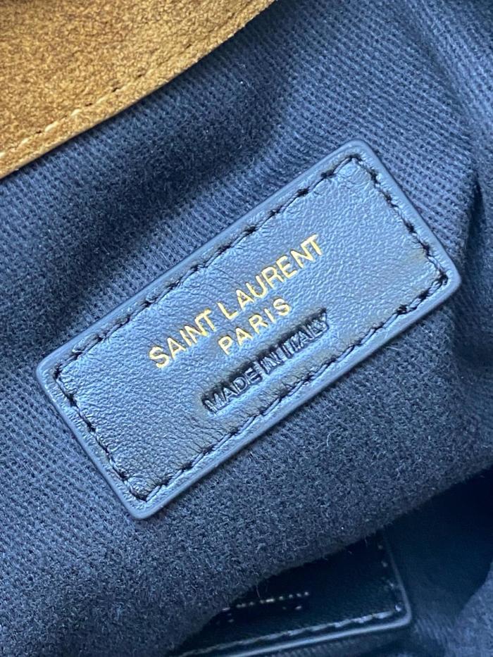 SAINT LAURENT Jamie Suede Handbag Women's Cognac Brandy 809824-1U8P7-2916 size 35*10*35 cm