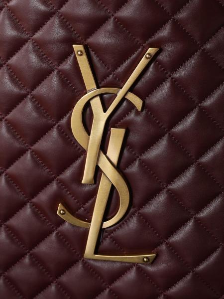 SAINT LAURENT Sheepskin Tote Bag, Shopping Bag, Handbag Women's Cabernet Sauvignon Red 698651-AAANG-6195 size 55/37*5*43 cm