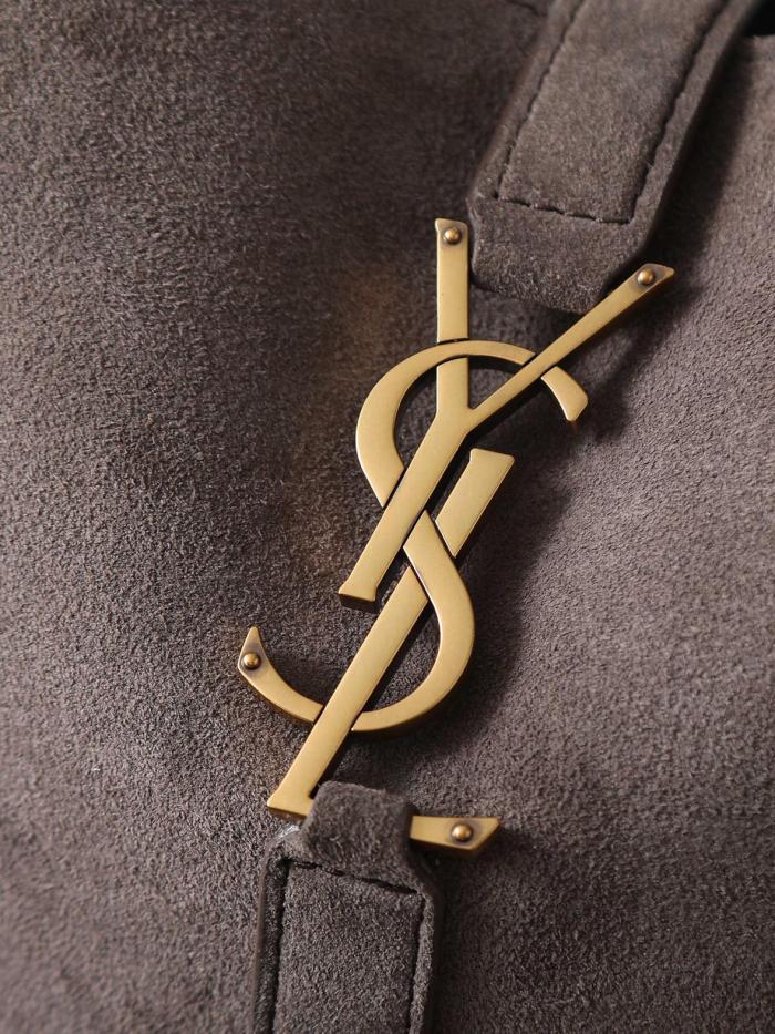 SAINT LAURENT LE57 Series Calfskin Shoulder Bag Regular Women's Light Musk 763435-008IW-3645 size 50*18*28 cm