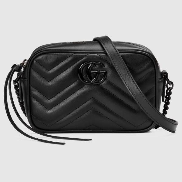 GUCCI Leather Camera Bag, Shoulder Bag Mini Women's Black 634936-DTDHV-1000 size 18*6*12 cm