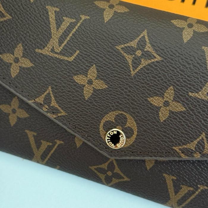 LOUIS VUITTON Sarah Wallet Monogram Rose Ballerine M62235 size 19*2.5*10.5 cm