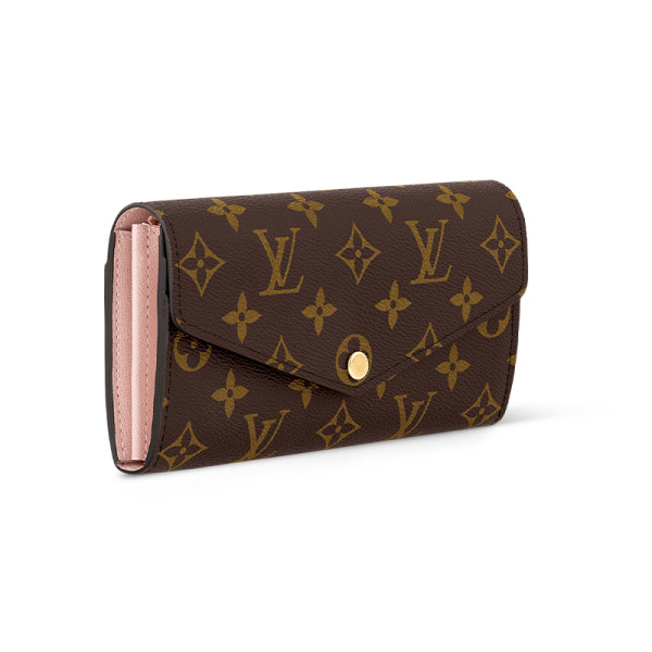 LOUIS VUITTON Sarah Wallet Monogram Rose Ballerine M62235 size 19*2.5*10.5 cm