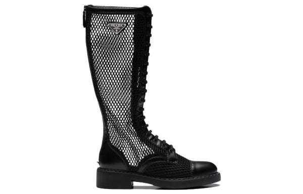 PRADA Knee high Boots Women's Black
