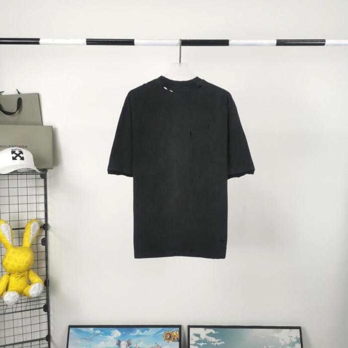 Balenciaga Women'ss Maison Balenciaga Medium Fit T Shirt Black/Orange/White