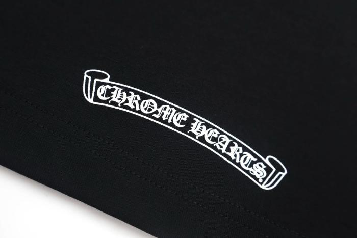 Chrome Hearts Scroll Logo Long Sleeve Thermal T Shirt