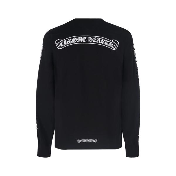 Chrome Hearts Scroll Logo Long Sleeve Thermal T Shirt