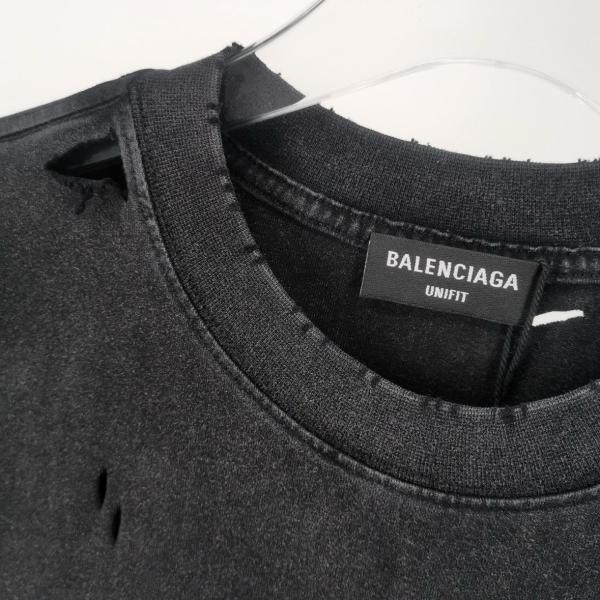 Balenciaga Women'ss Maison Balenciaga Medium Fit T Shirt Black/Orange/White