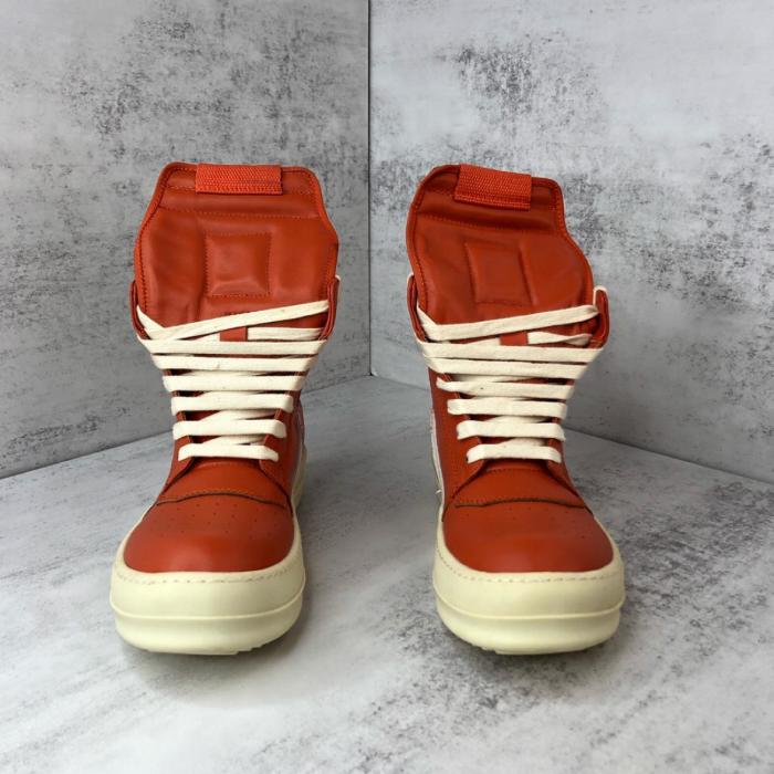 Rick Owens Strobe Geobasket High Orange Milk White