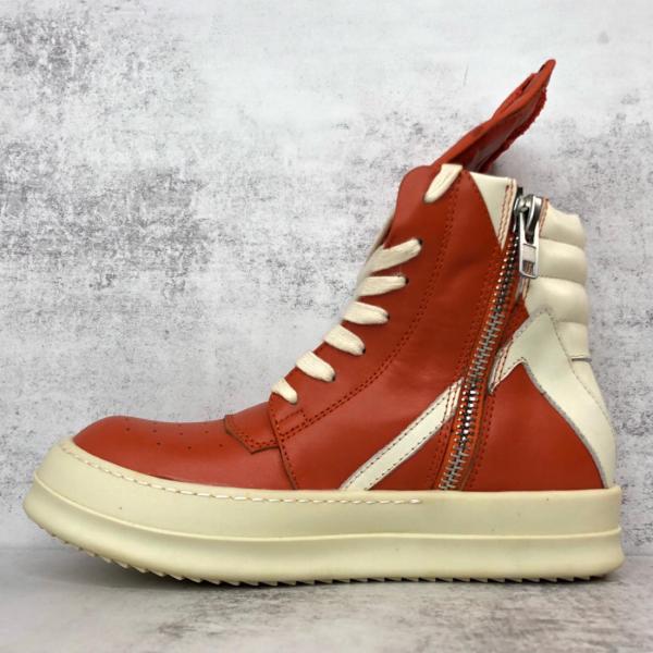 Rick Owens Strobe Geobasket High Orange Milk White
