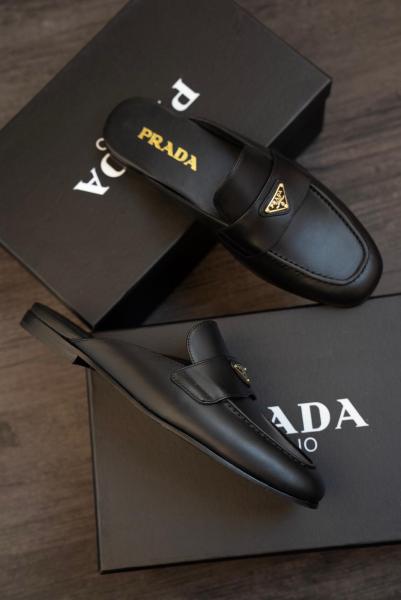 PRADA Wrap toe Slippers Women's Black