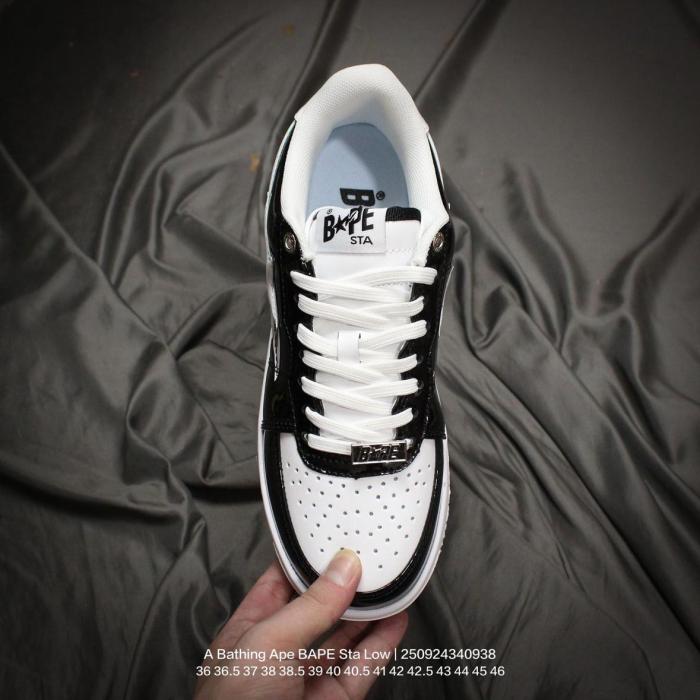 A Bathing Ape Bape Sta Low Color Block Shark Black