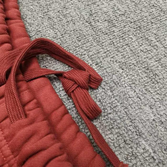 Fear Of God Essentials Logo embroidered 'Crimson' Track Pants