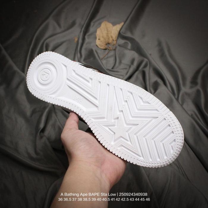 A Bathing Ape Bape Sta Low Mad Shark Black Orange