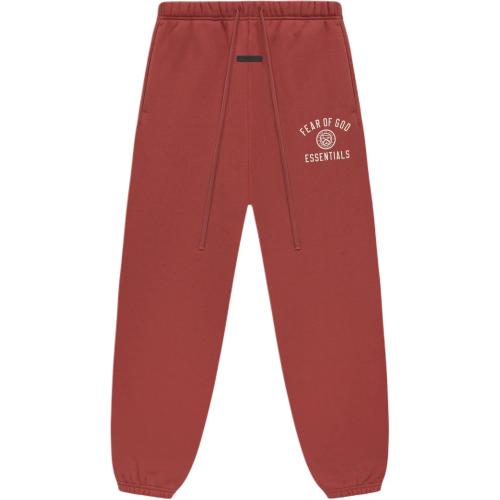 Fear Of God Essentials Logo embroidered 'Crimson' Track Pants