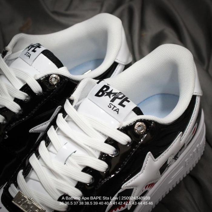 A Bathing Ape Bape Sta Low Color Block Shark Black